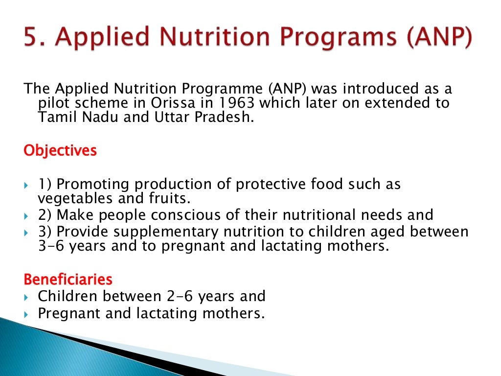 Nutritional Problems And National Nutritional Progams In India