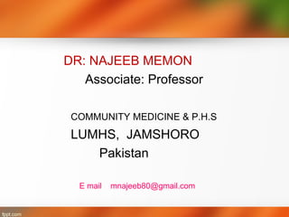 Nutritional requirement by dr najeeb memon | PPT