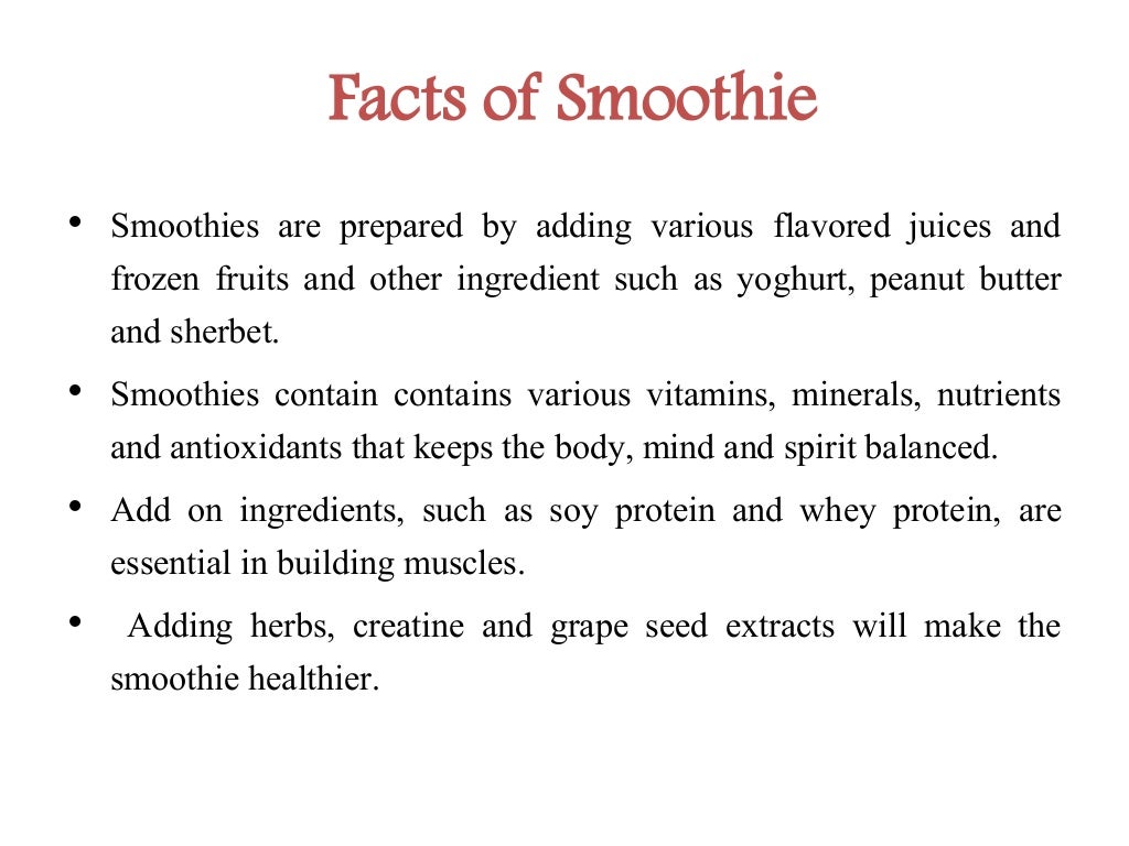 Nutritional Values of Healthy Smoothies