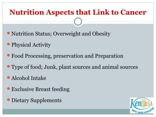 Nutrition and Cancer Prevention | PPT