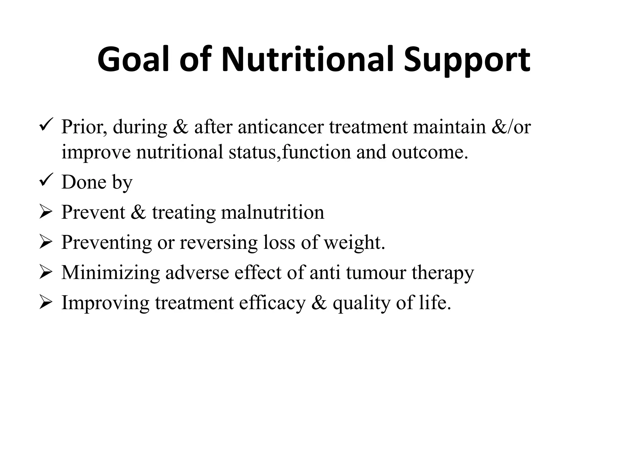 Nutritional management in cancer patient. | PPTX