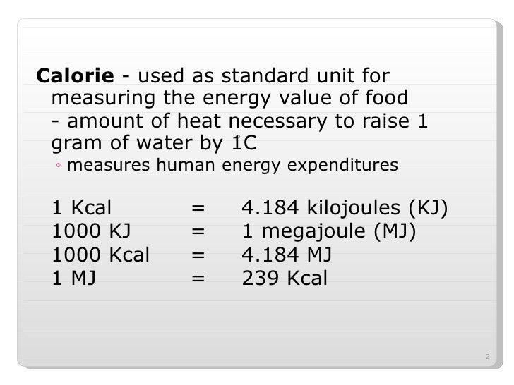 Nutrition And Energy
