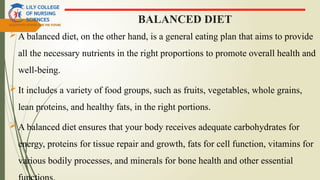 NUTRITION AND HEALTH.pptx slides topic nutrition and Dietetics | PPTX