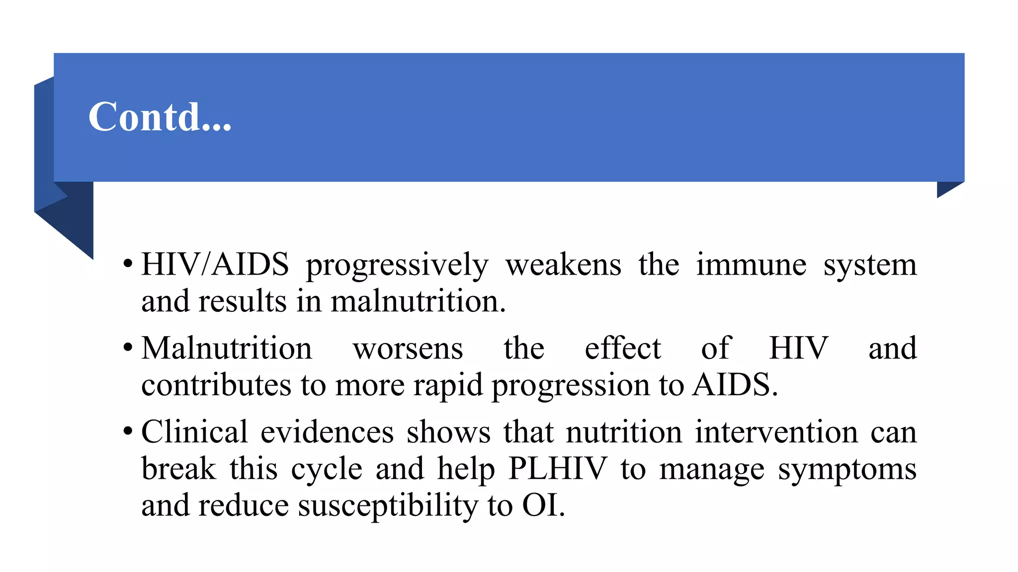 Nutrition and HIV/AIDS | PPTX