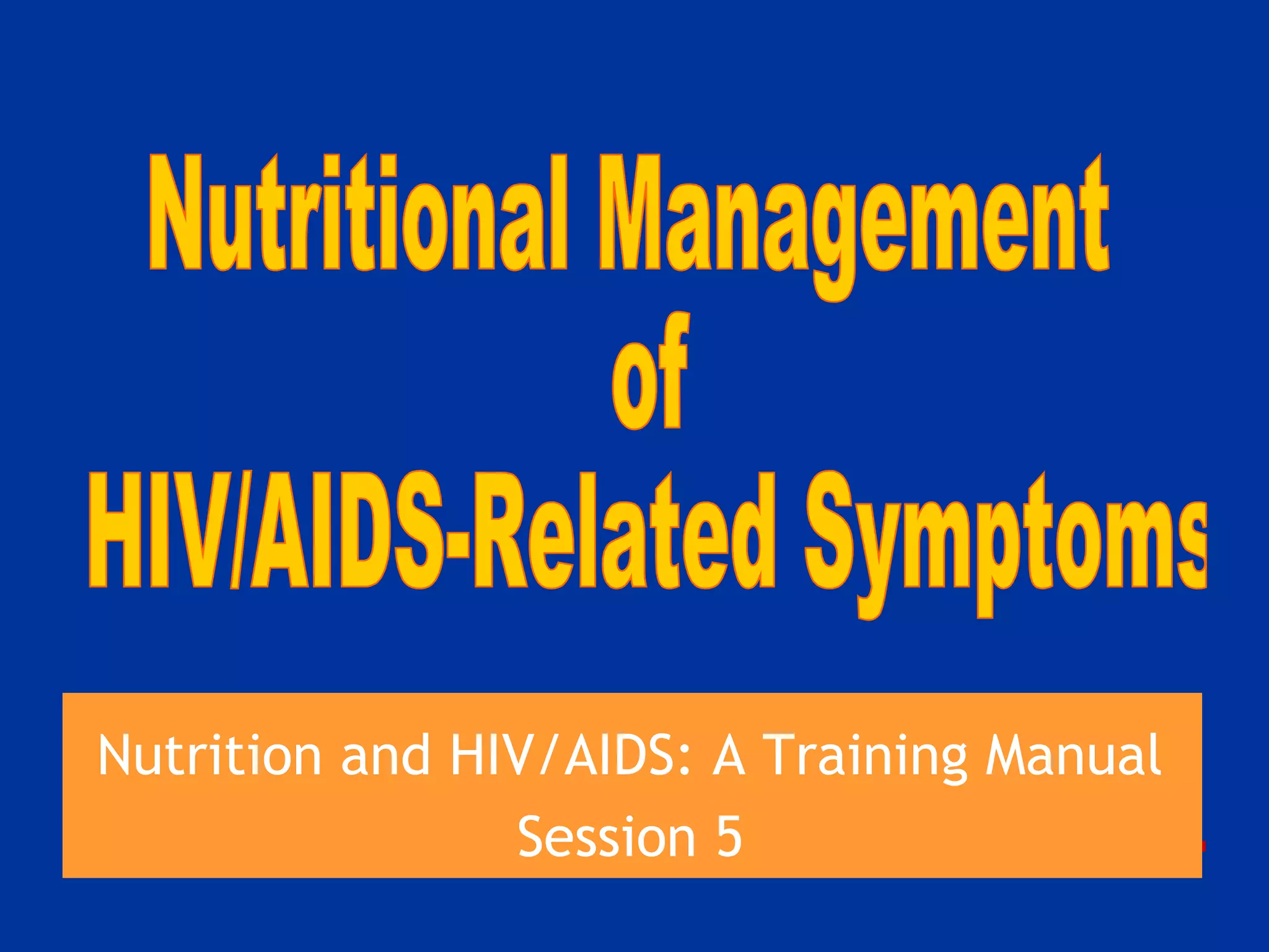 Nutrition and hiv aids | PPT