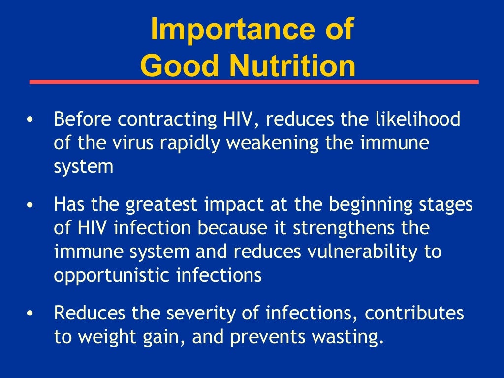 Nutrition and hiv aids