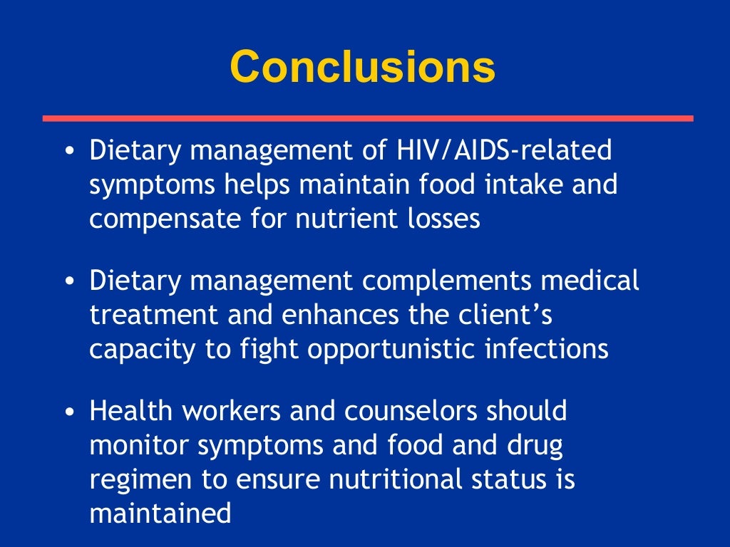 Nutrition and hiv aids
