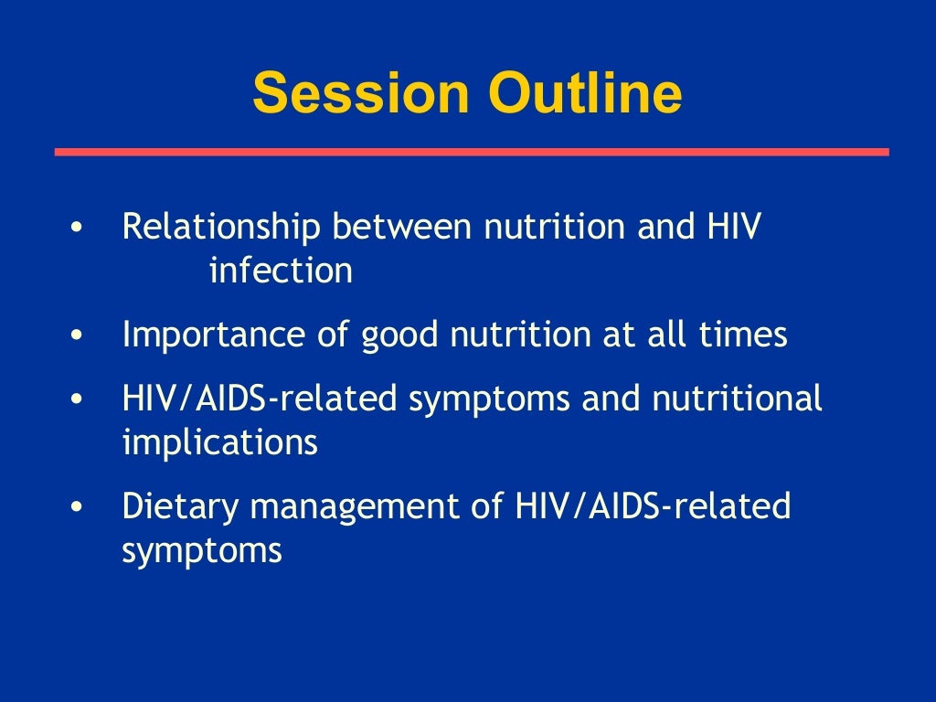 Nutrition and hiv aids