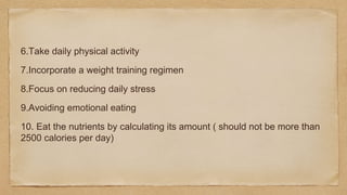 Nutrition and obesity ppt | PPTX