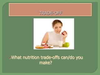 ž What nutrition trade-offs can/do you
make?
 