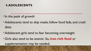 Nutrition at different life stages Early Childhood Care and Development ...