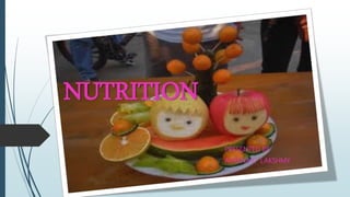 NUTRITION
PRESENTED BY
APARNA C LAKSHMY
 