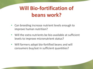 Combating Hidden Hunger through Bio-fortification