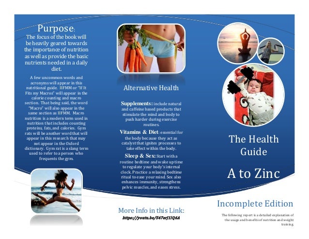 nutrition brochure a to zinc