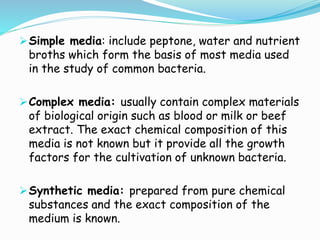 Nutrition, cultivation and isolation of bacteria | PPTX