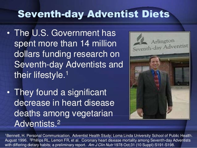 7Th Day Adventist Diet Presentation