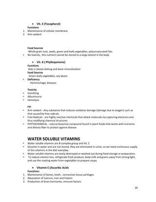 Nutrition & dietetics lecture compilation