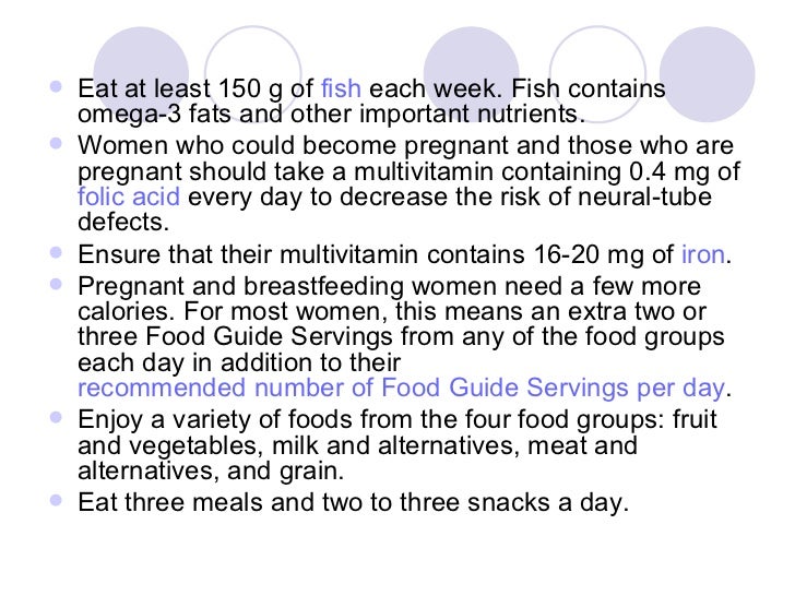 Nutrition during pregnancy