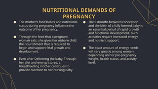 Nutrition During pregnancy and lactation | PPTX