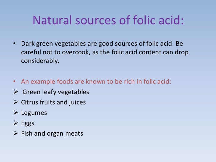 Nutrition (folic acid)