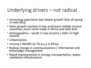 Food and nutrition security: Radical departures