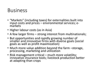 Food and nutrition security: Radical departures