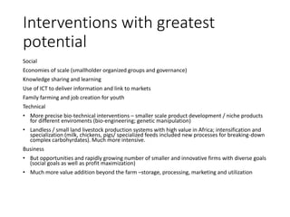 Food and nutrition security: Radical departures