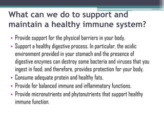 Nutrition for human immune system | PDF
