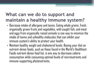 Nutrition for human immune system | PDF