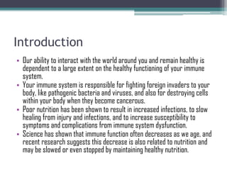 Nutrition for human immune system | PDF