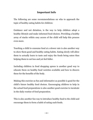 Nutrition for kids | PDF