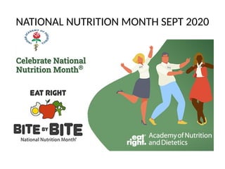 NATIONAL NUTRITION MONTH SEPT 2020
 
