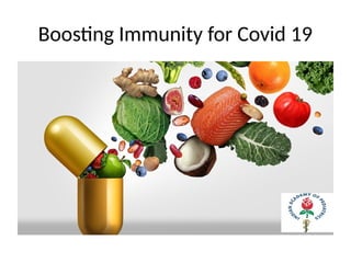 Boosting Immunity for Covid 19
 