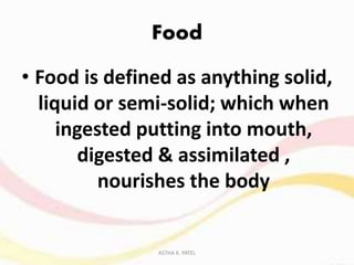 Introduction to Nutrition | PPTX