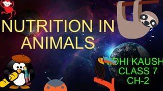 NIDHI KAUSH
CLASS 7
CH-2
NUTRITION IN
ANIMALS
 