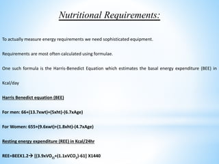 Nutrition in critically ill | PPTX