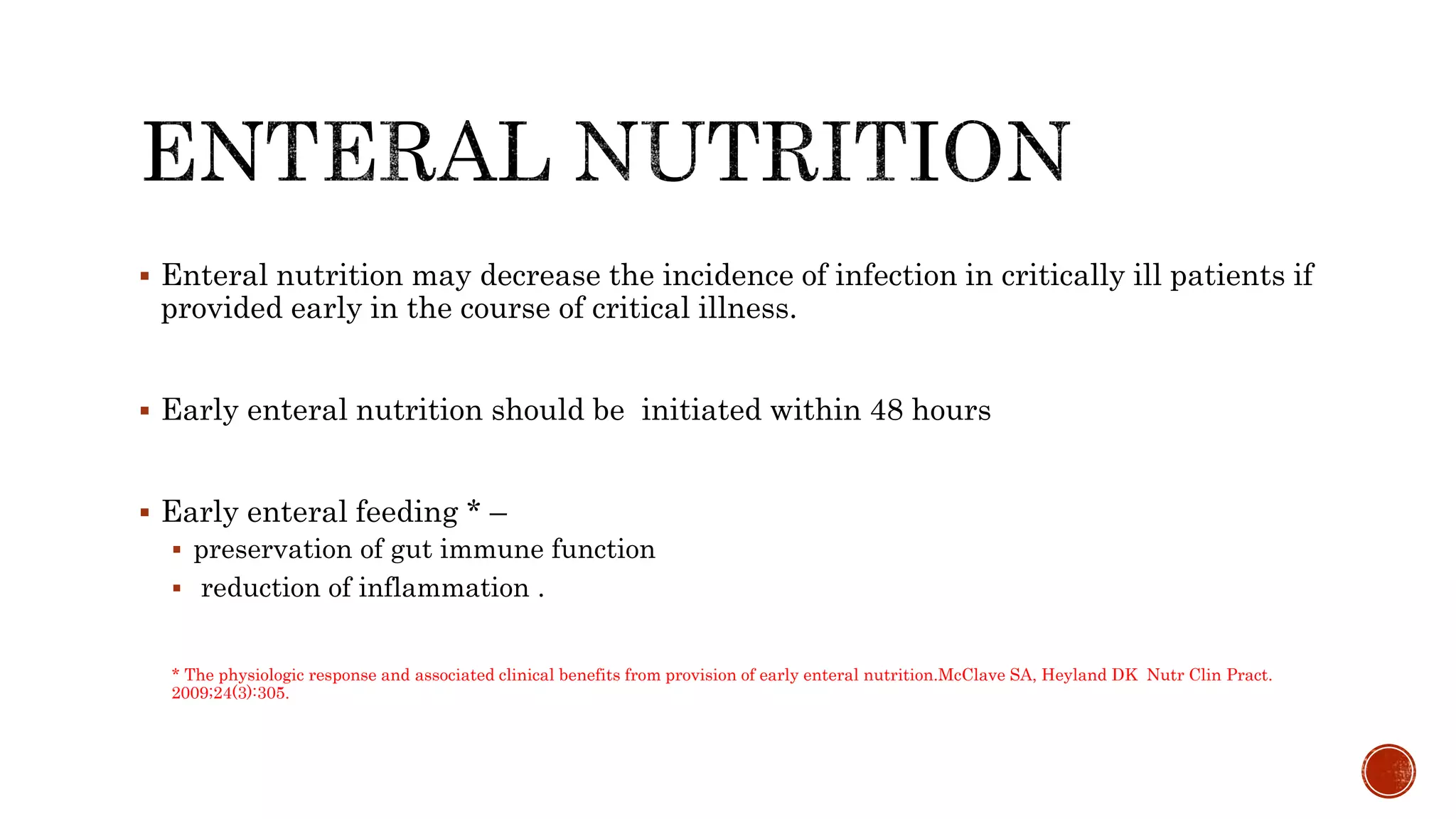 Nutrition in critically ill patients | PPTX