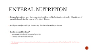 Nutrition in critically ill patients | PPTX