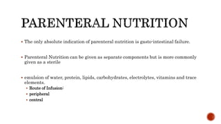 Nutrition in critically ill patients | PPTX
