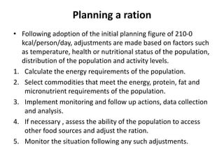 Nutrition in emergency | PPTX