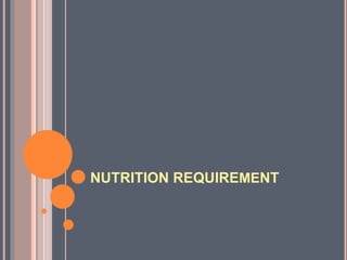 NUTRITION REQUIREMENT 
 