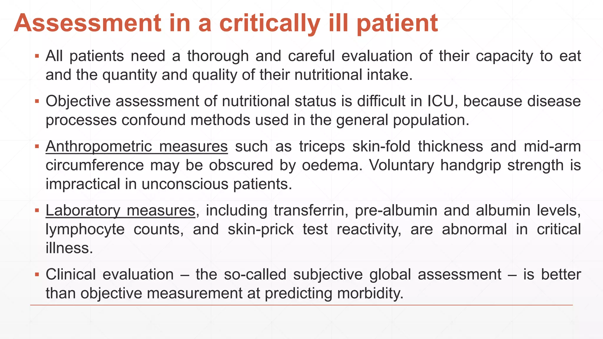 Nutrition in icu | PPTX