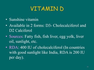 D2 Rda Nutrition in Oral Health of Children | PPTX