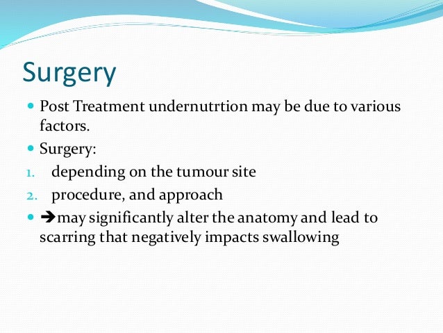 Nutrition In Head And Neck Cancer