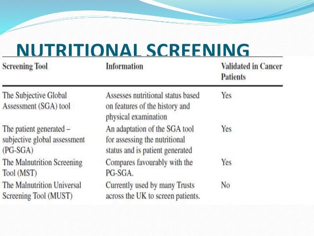 Nutrition in head and neck cancer