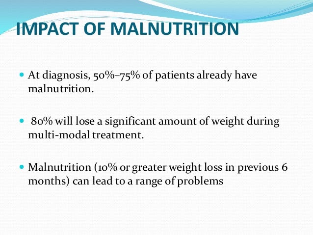 Nutrition in head and neck cancer