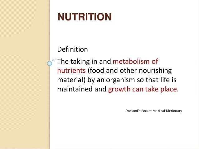 Nutrition in surgery