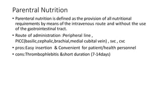 NUTRITION IN SURGERY Nutrition in both pre ops and post is a key ...