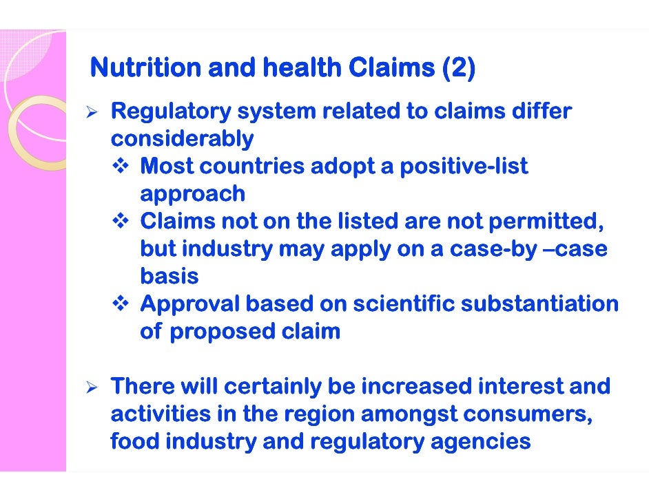 Nutrition Labelling & Health Claims in Asia