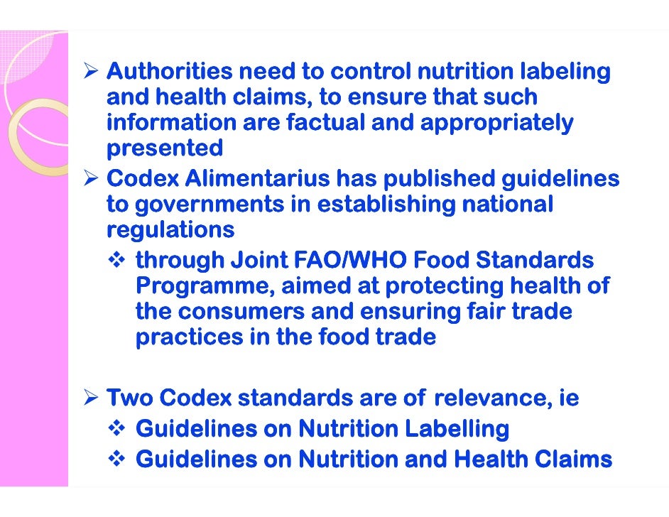 Nutrition Labelling & Health Claims in Asia